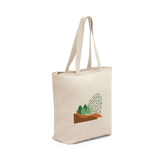 HACKNEY. 100% cotton bag with zipper