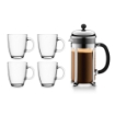 CHAMBORD SET. Plastic press coffee maker