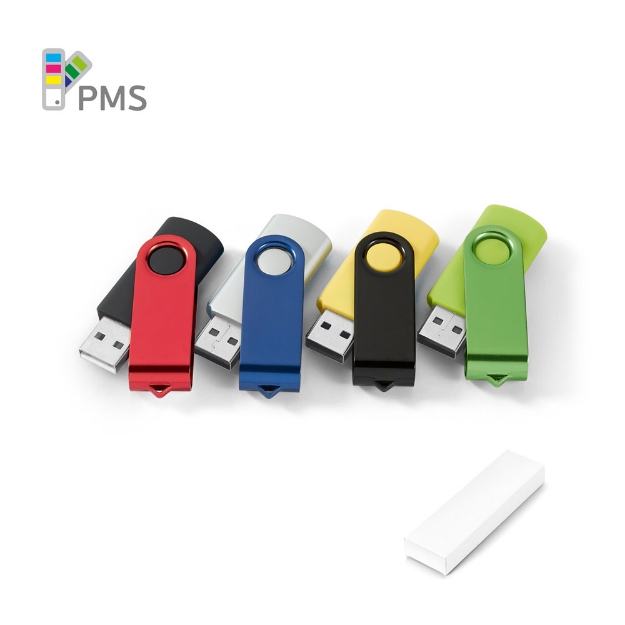 USB flash drive up to 32GB with coloured clip