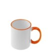 Ceramic Mug Colored Rim+Handle 11oz